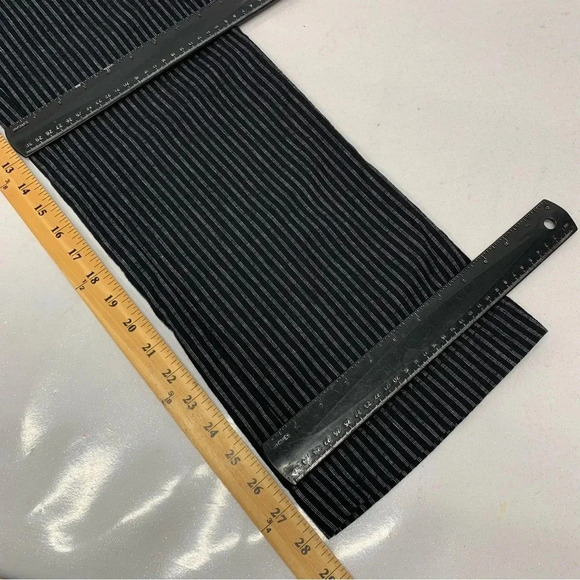 Sundance Pants Woman 10P  Linen Cotton Black Stripe Side Buttons Straight - Picture 13 of 13